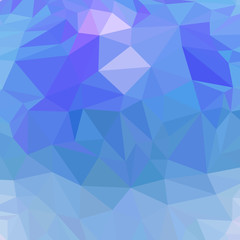 Blue polygonal background. Blue abstract of ice crystals in low-poly style. Mosaic for background. Blue background. Vector illustration.