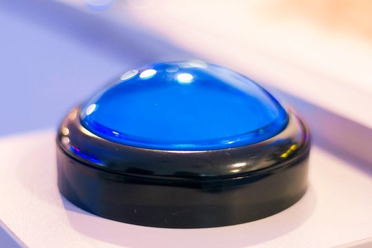 Blue alarm button. vintage electronic