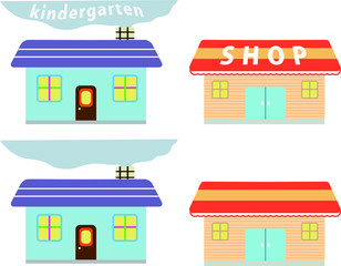 Kindergarten and shop set