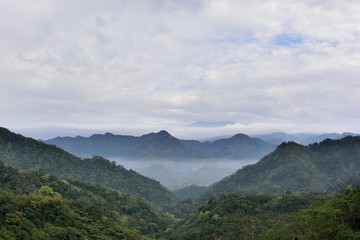 Obraz na płótnie Canvas Mountains and clouds in the Hsinchu,Taiwan.