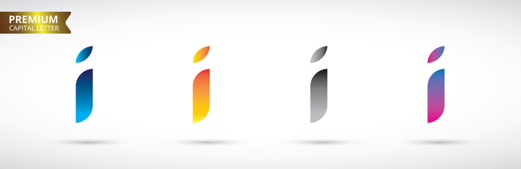 Letter I logo icon design template elements