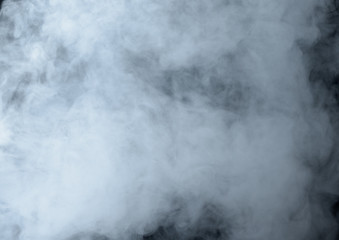 The texture of the smoke on black background
