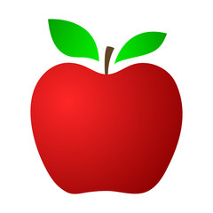 Red Apple on a white background