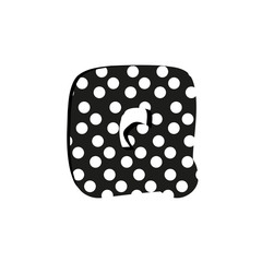 3d cute alfabet letter Q with polka dots isolated Vector illustration © lena10sheiko