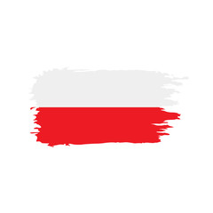 Poland flag, vector illustration