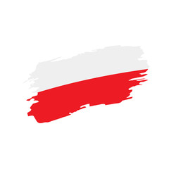 Poland flag, vector illustration