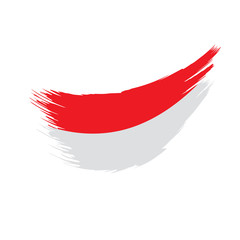 Obraz premium Indonesia flag, vector illustration