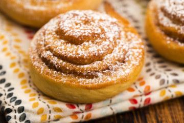Yeast rolls with cinnamon