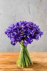 Crédence de cuisine en verre imprimé Iris bouquet de fleurs d& 39 iris