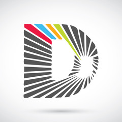 Letter D logo icon design template elements