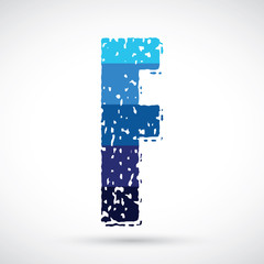 Letter F logo icon design template elements