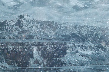 high mountain pass in Tibet mountain landscape
