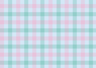 ガンクラブチェック-ピンクと緑とブルー