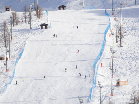Pista da sci a Sestriere Italia