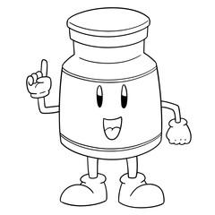 vector of injection medicine cartoon