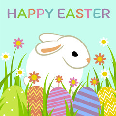 Happy Easter greeting card