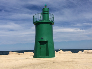 Green lighthouse