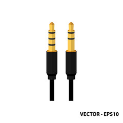 3.5 mm audio jack icon. Vector Illustration.