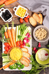 vegetable and dip