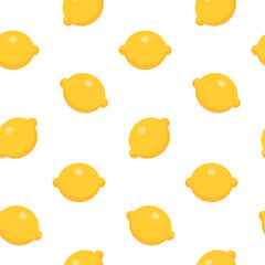 Seamless pattern with lemon in flat style. Vector illustration.