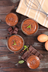 homemade chocolate mousse