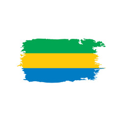 Obraz premium Gabon flag, vector illustration