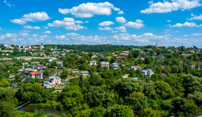 Fototapeta premium Photo of green panorama view of Kamyanets-Poilsky