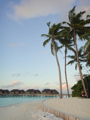 Obraz premium Water Bungalow, Water Villa in Maldive