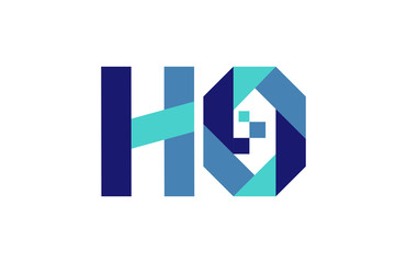 HO Digital Ribbon Letter Logo