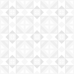 White Seamless Pattern Triangle Square
