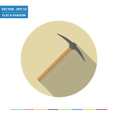 Pickaxe flat icon. Vector Illustration.