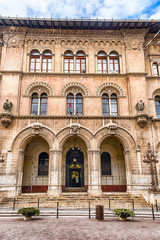 Fototapeta na wymiar Facade of the Civil Court of Perugia, Italy