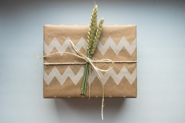 красивая упаковка, подарок с колосками, красивые колоски