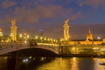 Fototapeta na wymiar Bridge of Alexandre III, Paris, France
