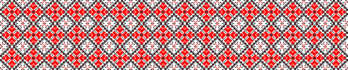 Traditional Romanian folk art knitted embroidery pattern
