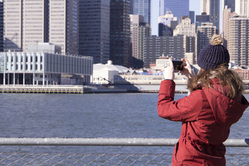 Fototapeta na wymiar Tourist in New York