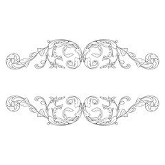 Vector baroque ornament in victorian style