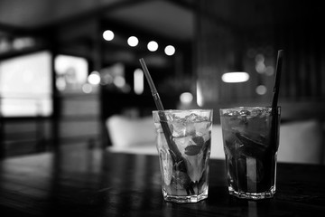 A table in a cafe objects