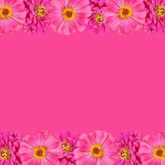 Fototapeta premium Beautiful floral background of pink tsiny 