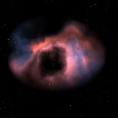 orange nebula in space