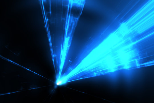 blue laser rays