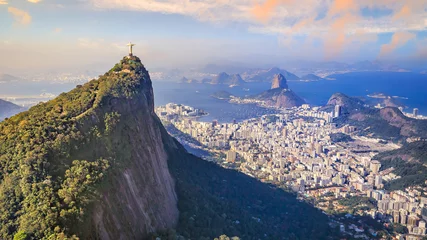 Poster Aerial view of Rio de Janeiro city skyline in Brazil © f11photo