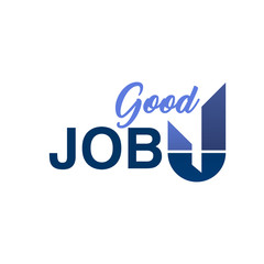 Blue vector logo good job