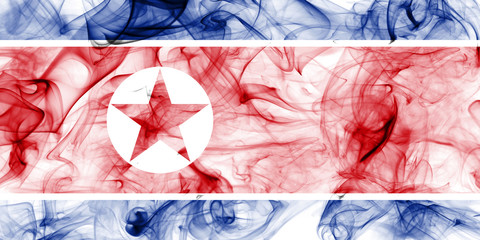 North Korea national smoke flag