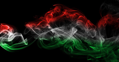 Hungary flag smoke