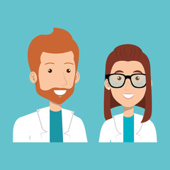 group of medical staff characters vector illustration design