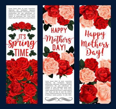 Vector springtime or Mother day floral banners