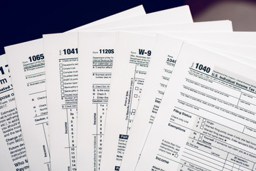 Form 1040 Individual Income Tax return form. United States Tax forms 2017/2018. American blank tax forms. Tax time.