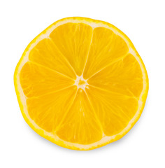 Fototapeta na wymiar slice of lemon isolated on white background.