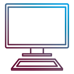 desktop computer isolated icon vector illustration design